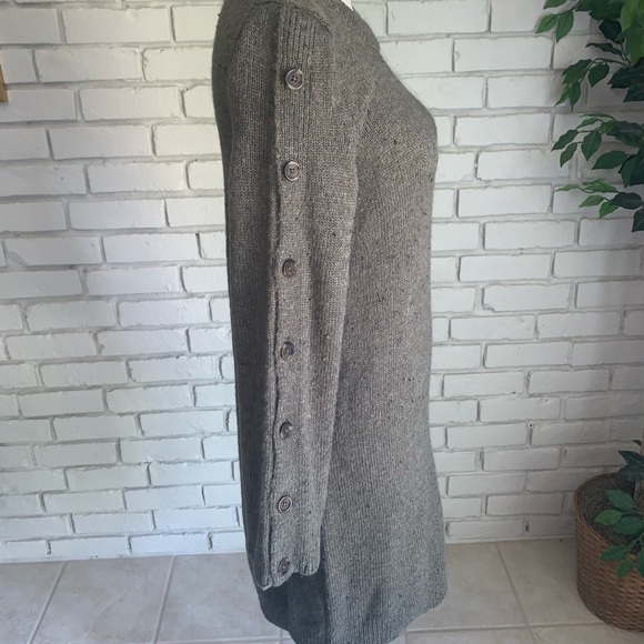 NWT Madewell Donegal Button-Sleeve Sweater Dress in Olive Green Size XXS - Picture 4 of 9